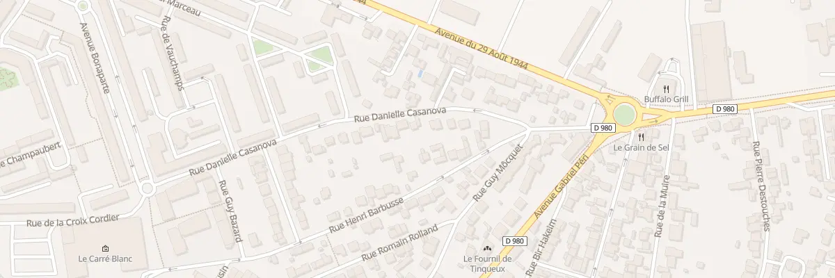 Plan du 13 Rue Daniele Casanova à Tinqueux