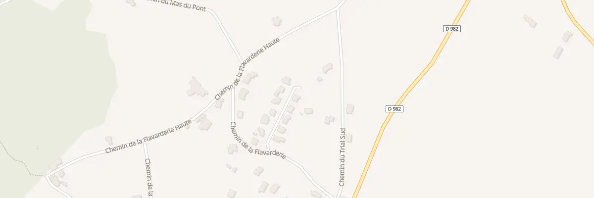 Plan du 240 Che de la Flavarderie à Tornac