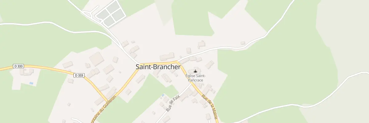 Plan du 1 Pl de l’Eglise à Saint-Brancher