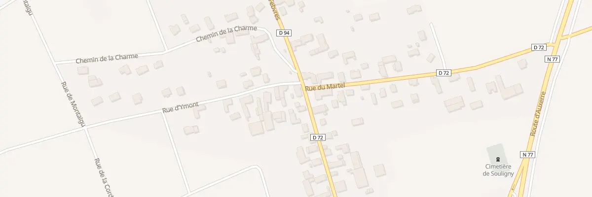 Plan du 299 Rue aux Febvres à Souligny