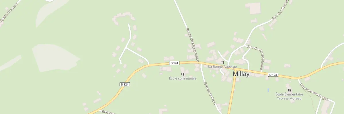 Plan du 29 Le Bourg à Millay