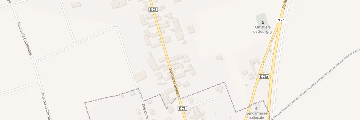 Plan du 80 Rue aux Febvres à Souligny