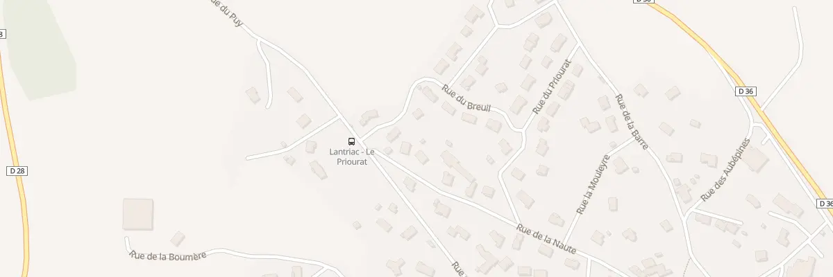 Plan du 9002 Rue de la Naute à Lantriac