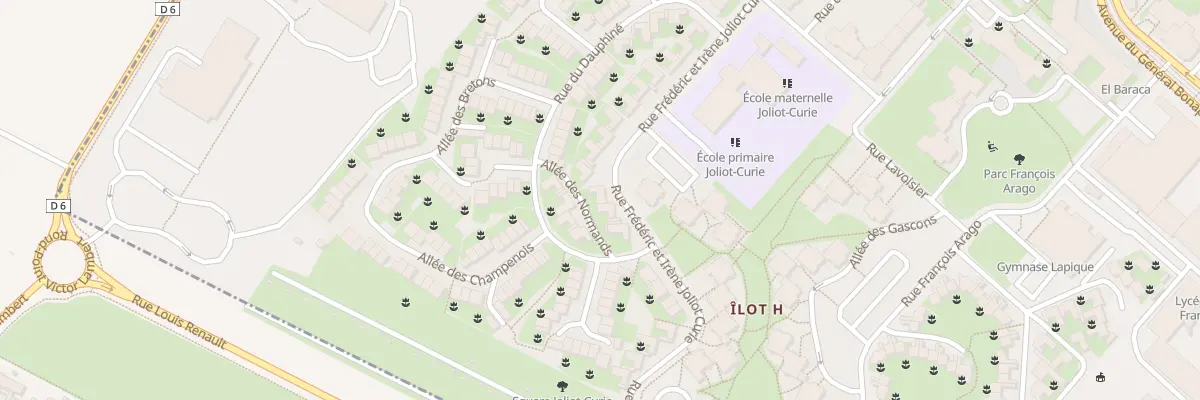 Plan du 28 Rue Joliot-Curie à Reims