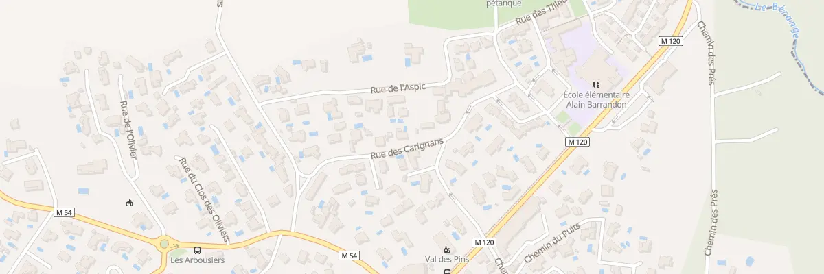 Plan du 9 Rue des Carignans à Sussargues