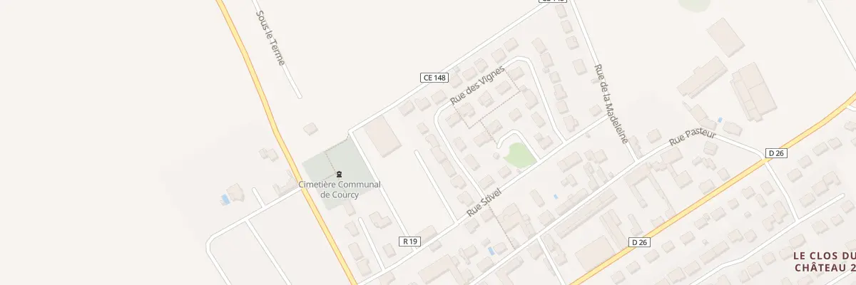 Plan du 34 Rue des Vignes à Courcy