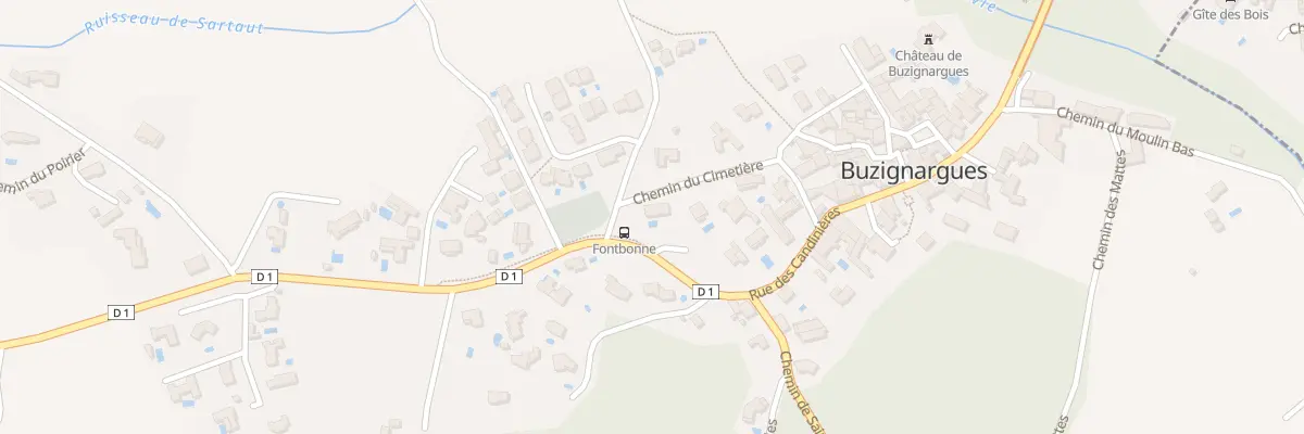Plan du 95 Che du Cimetière à Buzignargues