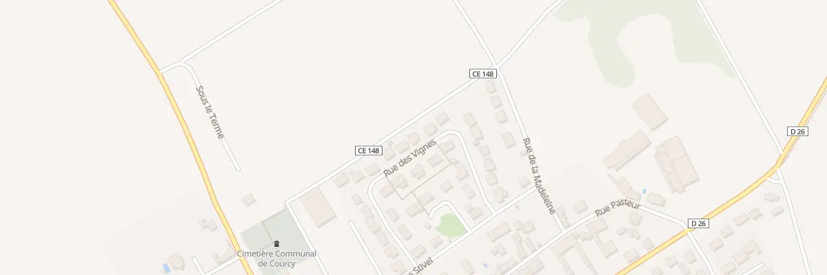 Plan du 20 Rue des Vignes à Courcy