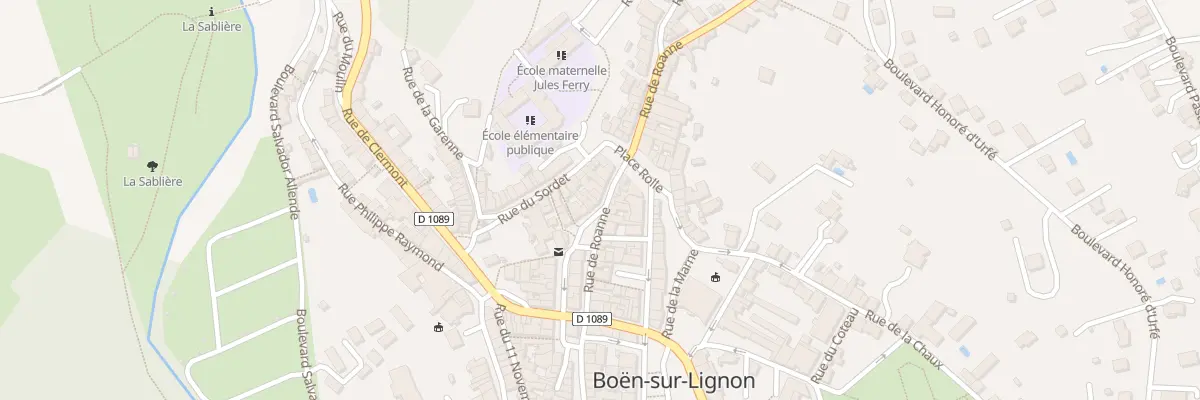 Plan du 12 Rue de Roanne à Boën-sur-Lignon