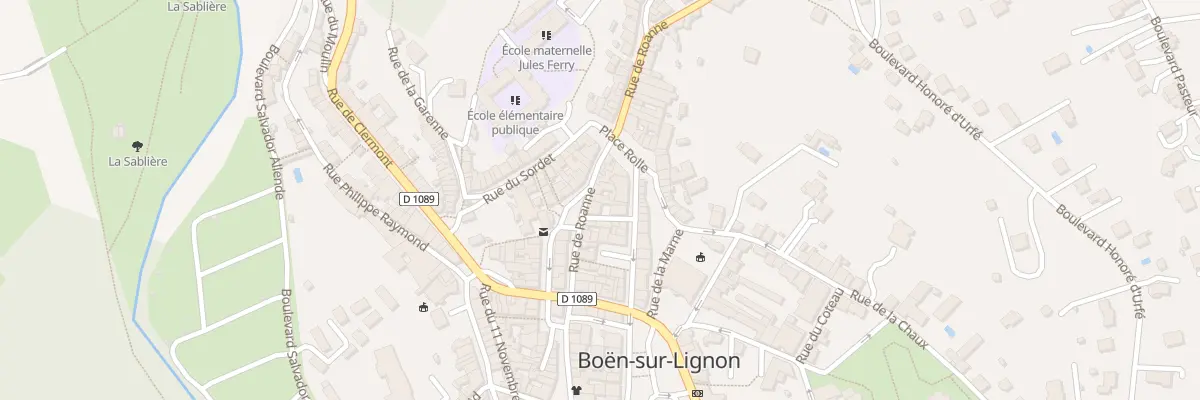 Plan du 19 Rue de Roanne à Boën-sur-Lignon