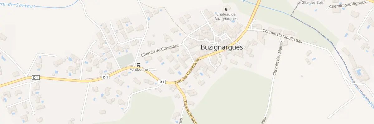 Plan du 100 Rue des Candinières à Buzignargues