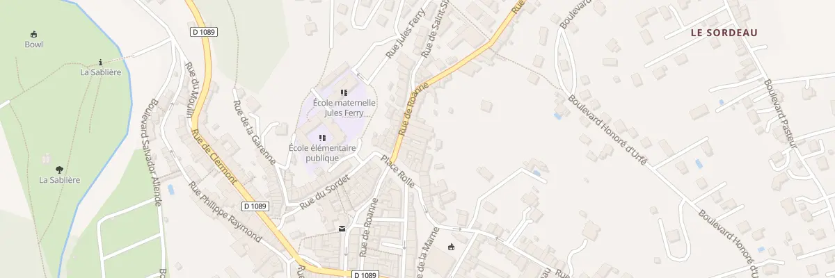 Plan du 41 Rue de Roanne à Boën-sur-Lignon