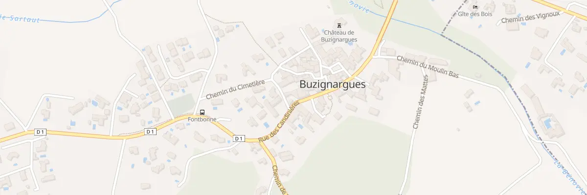 Plan du 50 Rue des Candinières à Buzignargues