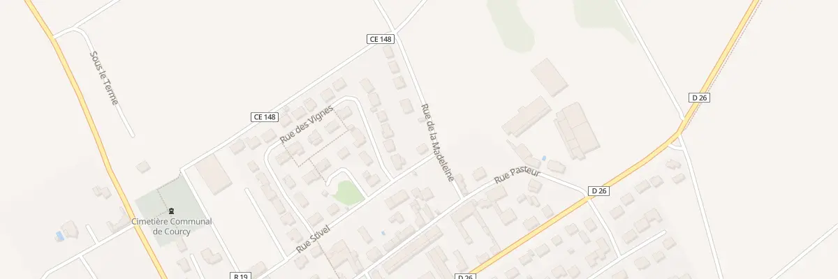 Plan du 1 Rue de la Madeleine à Courcy