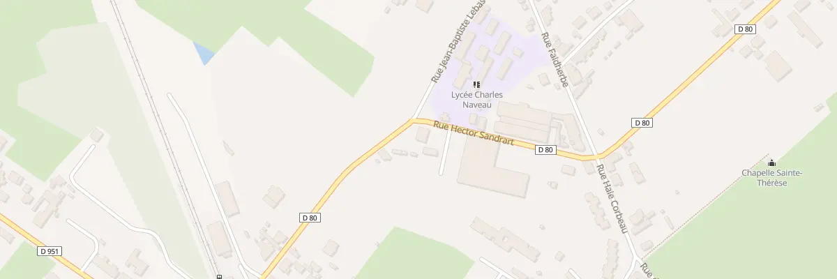 Plan du 50 Rue Jean Baptiste Lebas à Sains-du-Nord