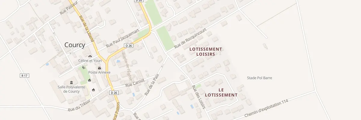 Plan du 1 Rue des Loisirs à Courcy