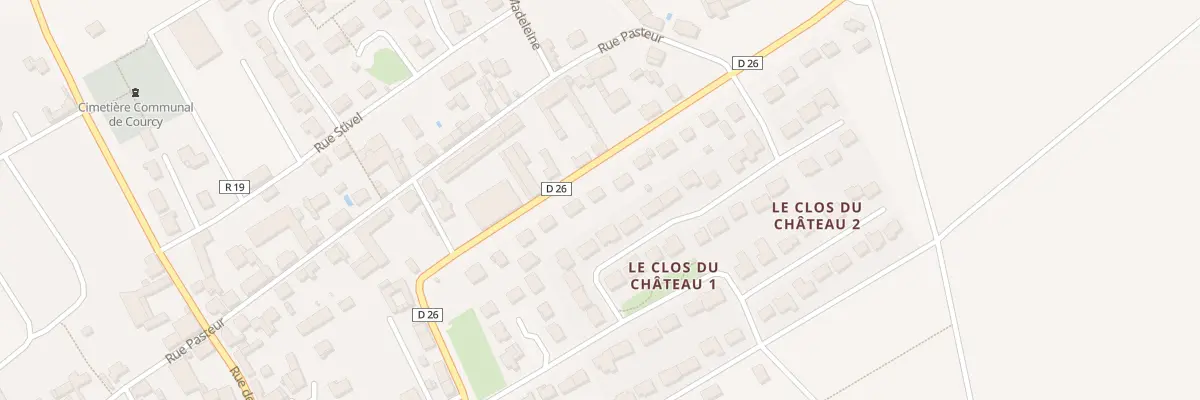 Plan du 26 Rue Marin la Meslée à Courcy