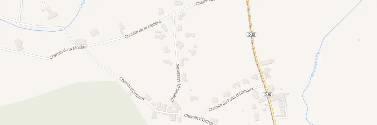 Plan du 141 Che de Massariès à Tornac