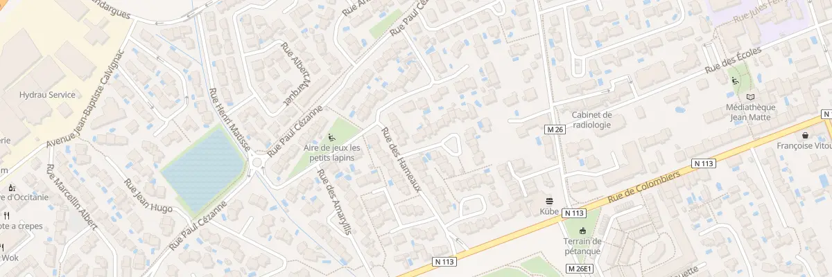 Plan du 16 Rue des Hameaux à Baillargues