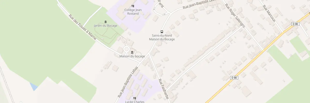 Plan du 62 Rue Jean Baptiste Lebas à Sains-du-Nord