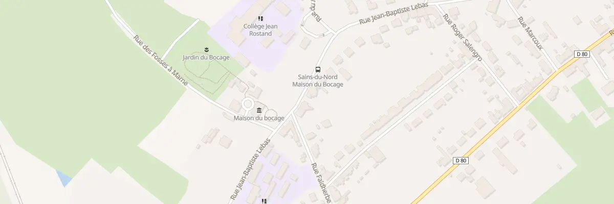 Plan du 64 Rue Jean Baptiste Lebas à Sains-du-Nord