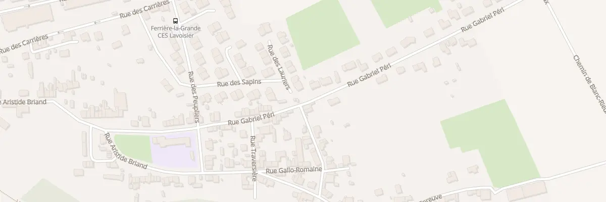 Plan de la Rue Gabriel Péri à Ferrière-la-Grande