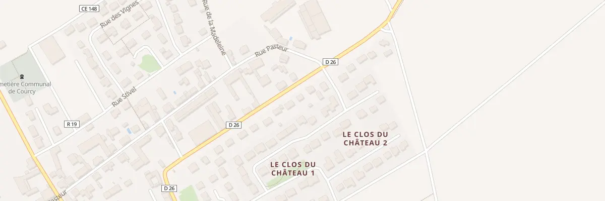 Plan du 34 Rue Marin la Meslée à Courcy
