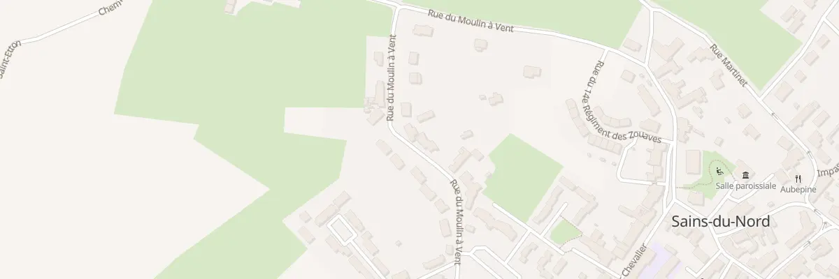Plan du 34 Rue du Moulin à Vent à Sains-du-Nord