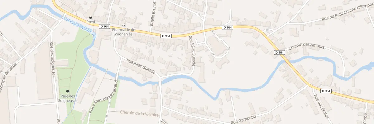 Plan du 9 Rue Jules Guesde à Wignehies