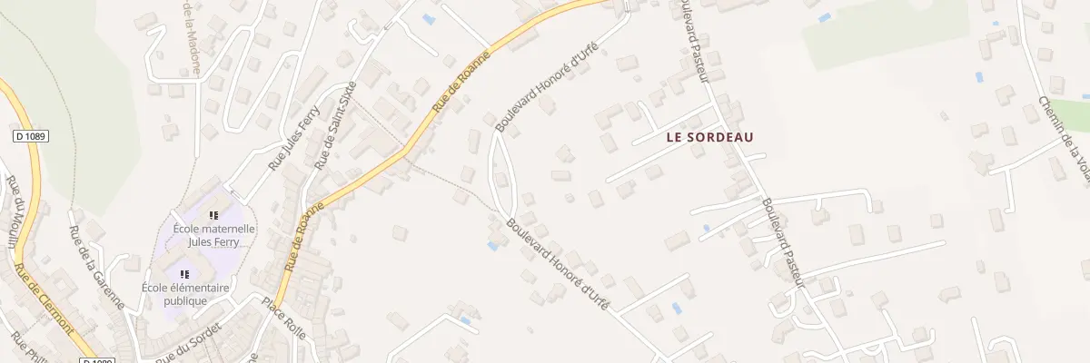 Plan du 41 Bd Honoré d’Urfé à Boën-sur-Lignon
