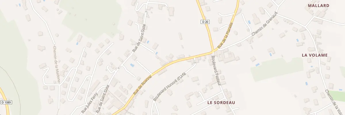 Plan du 70 Rue de Roanne à Boën-sur-Lignon