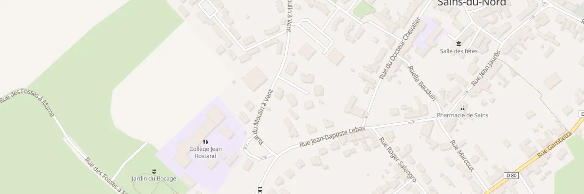 Plan du 6 Rue du Moulin à Vent à Sains-du-Nord