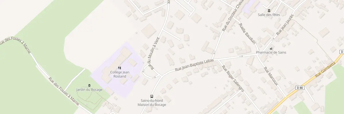 Plan du 2B Rue du Moulin à Vent à Sains-du-Nord