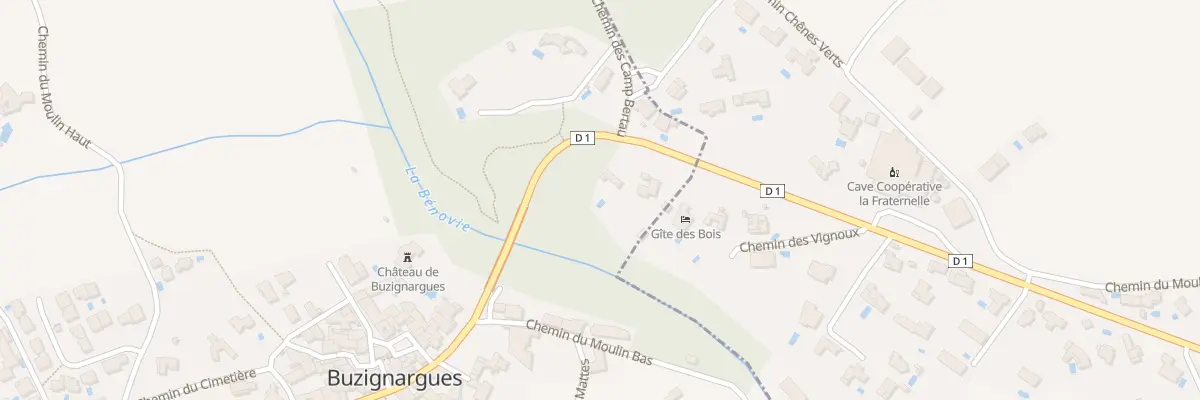 Plan du 374 Rue de la Bénovie à Buzignargues