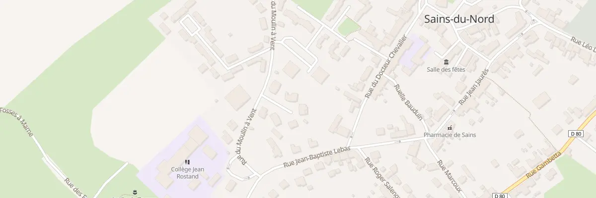 Plan du 18 Rue du Moulin à Vent à Sains-du-Nord