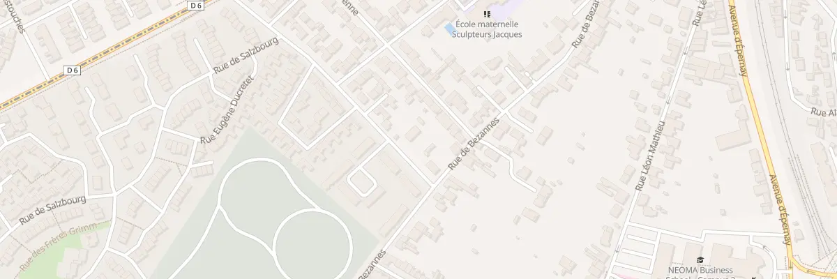 Plan du 6 Rue Jean Bte Clement à Reims