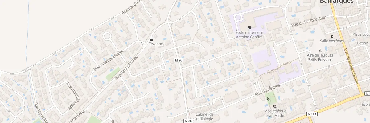 Plan du 13 Rue du Parc à Baillargues