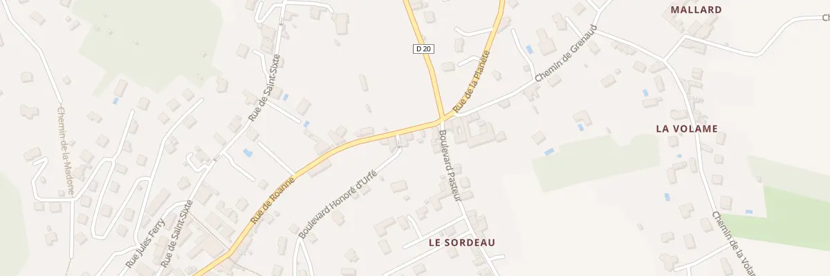 Plan du 83 Rue de Roanne à Boën-sur-Lignon
