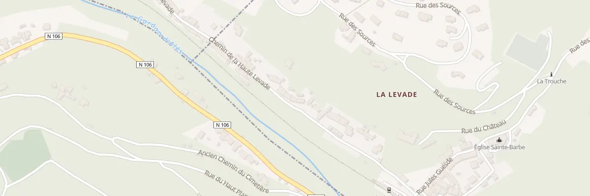 Plan du 18 Che de la Haute Levade à La Grand-Combe