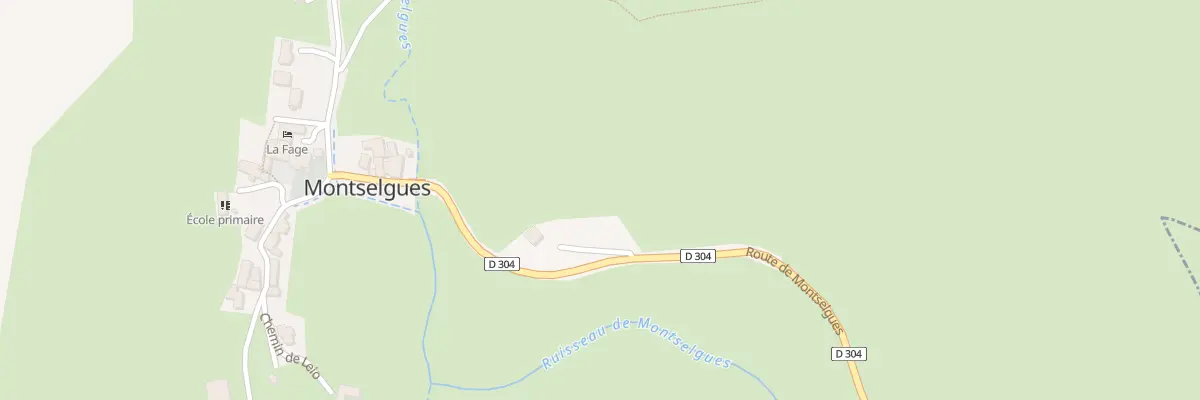 Plan du 5074 Le Travers à Montselgues