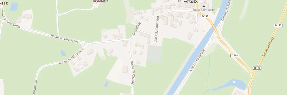 Plan du 37 Rte de Chenay à Artaix