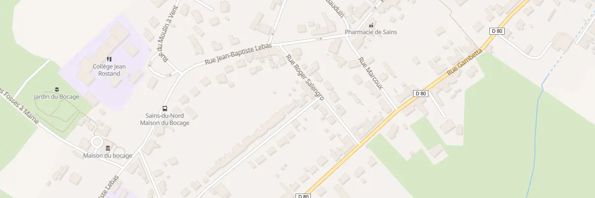Plan du 43 Rue des Jardins à Sains-du-Nord