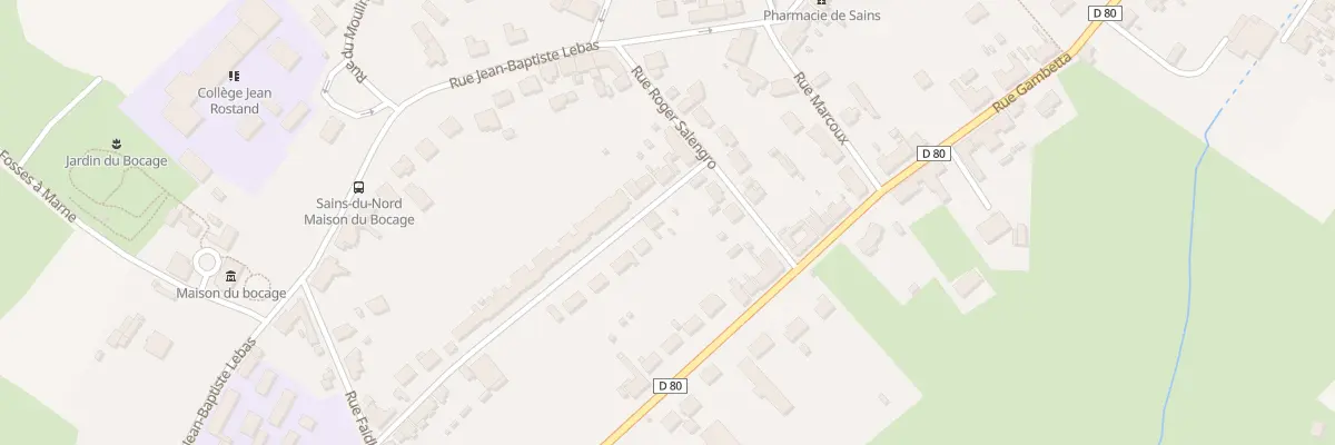 Plan du 36 Rue des Jardins à Sains-du-Nord