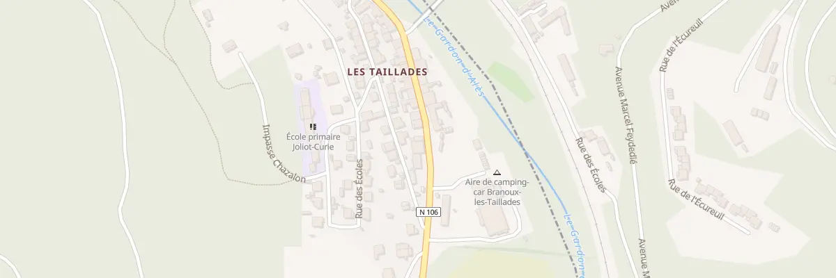 Plan du 1 Rue des Taillades à Branoux-les-Taillades