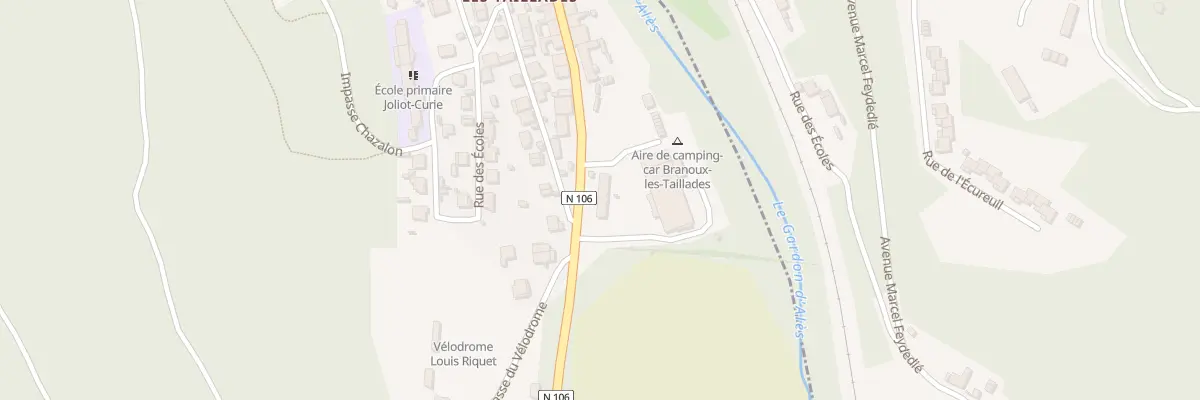Plan du 2 Rue des Taillades à Branoux-les-Taillades