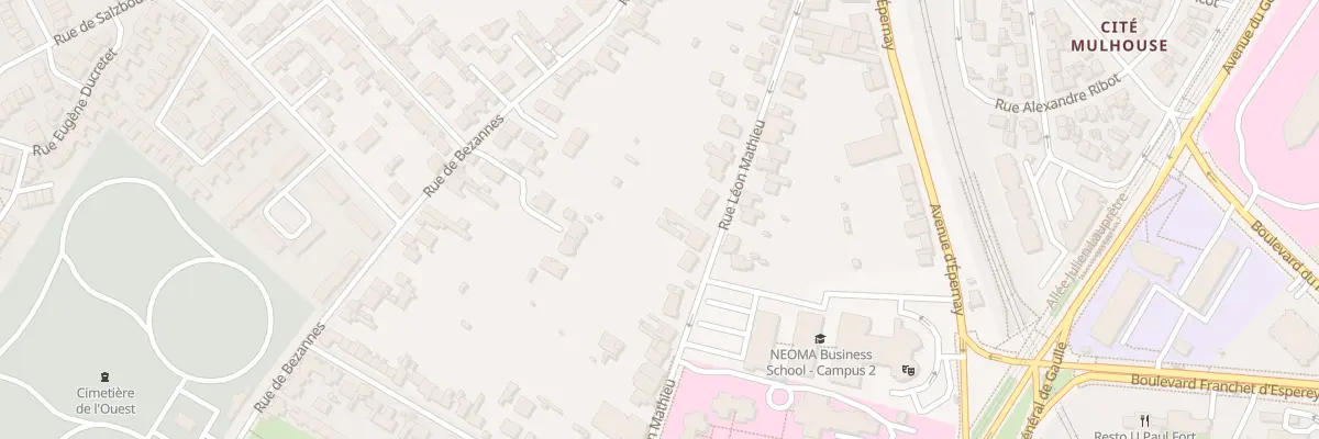 Plan du 28 Rue Léon Mathieu à Reims