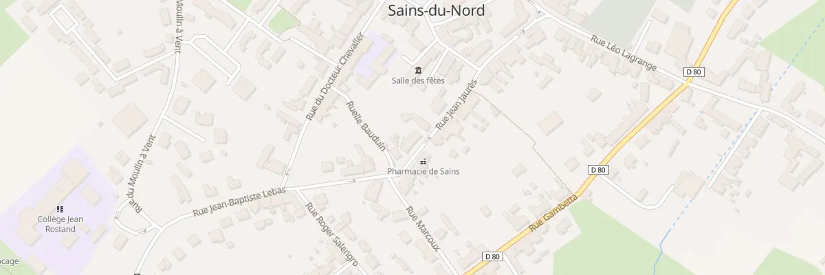 Plan du 11 Rue Jean Jaurès à Sains-du-Nord