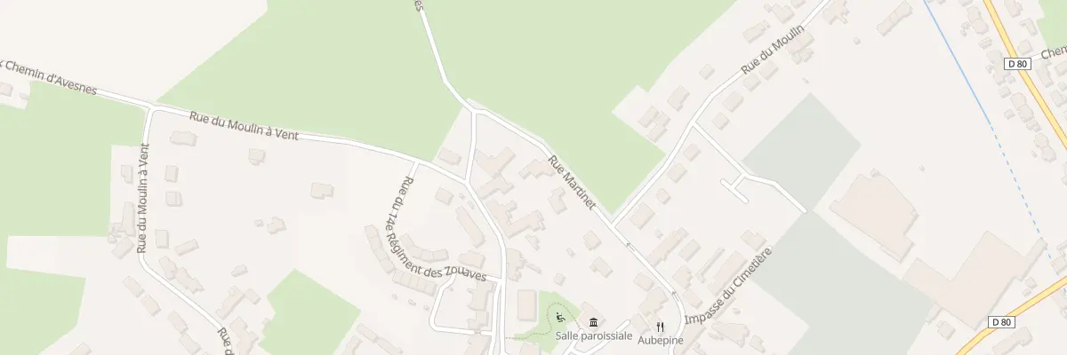 Plan du 13 Rue Martinet à Sains-du-Nord