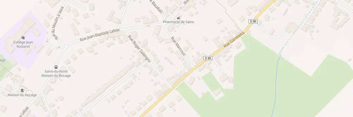 Plan du 9 Rue Marcoux à Sains-du-Nord
