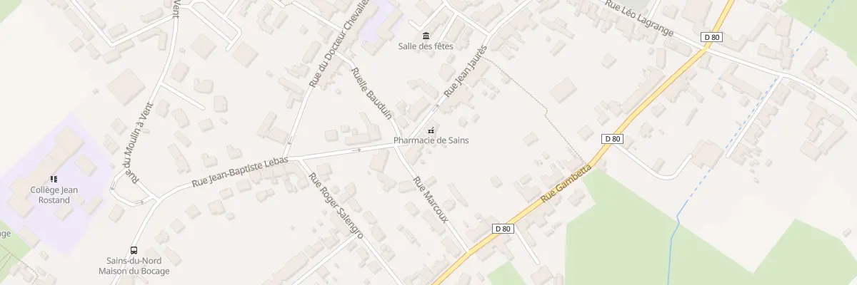 Plan du 14 Rue Jean Jaurès à Sains-du-Nord